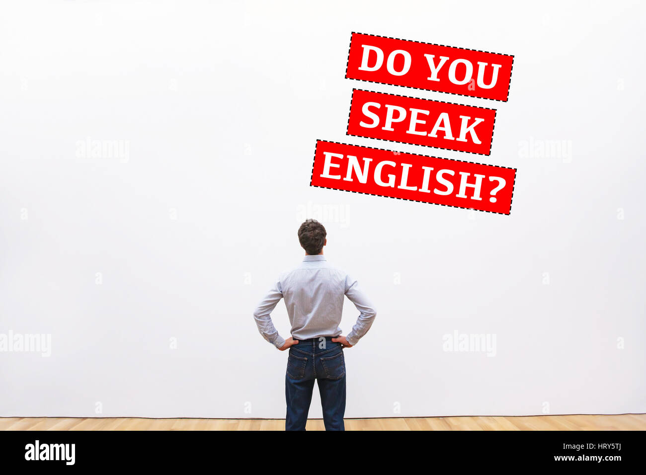 do you speak english, language courses concept Stock Photo