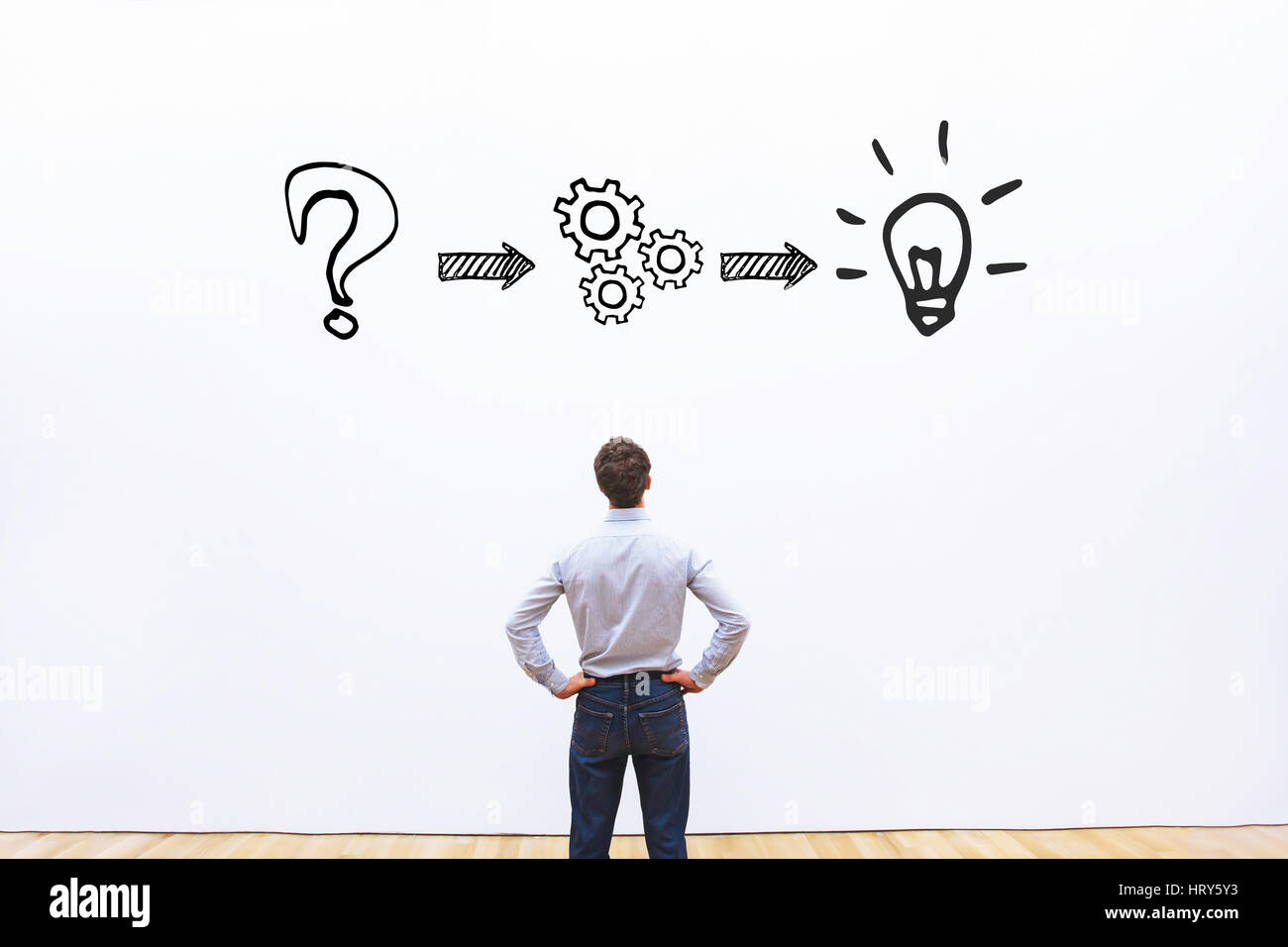 thinking or problem solving business concept Stock Photo