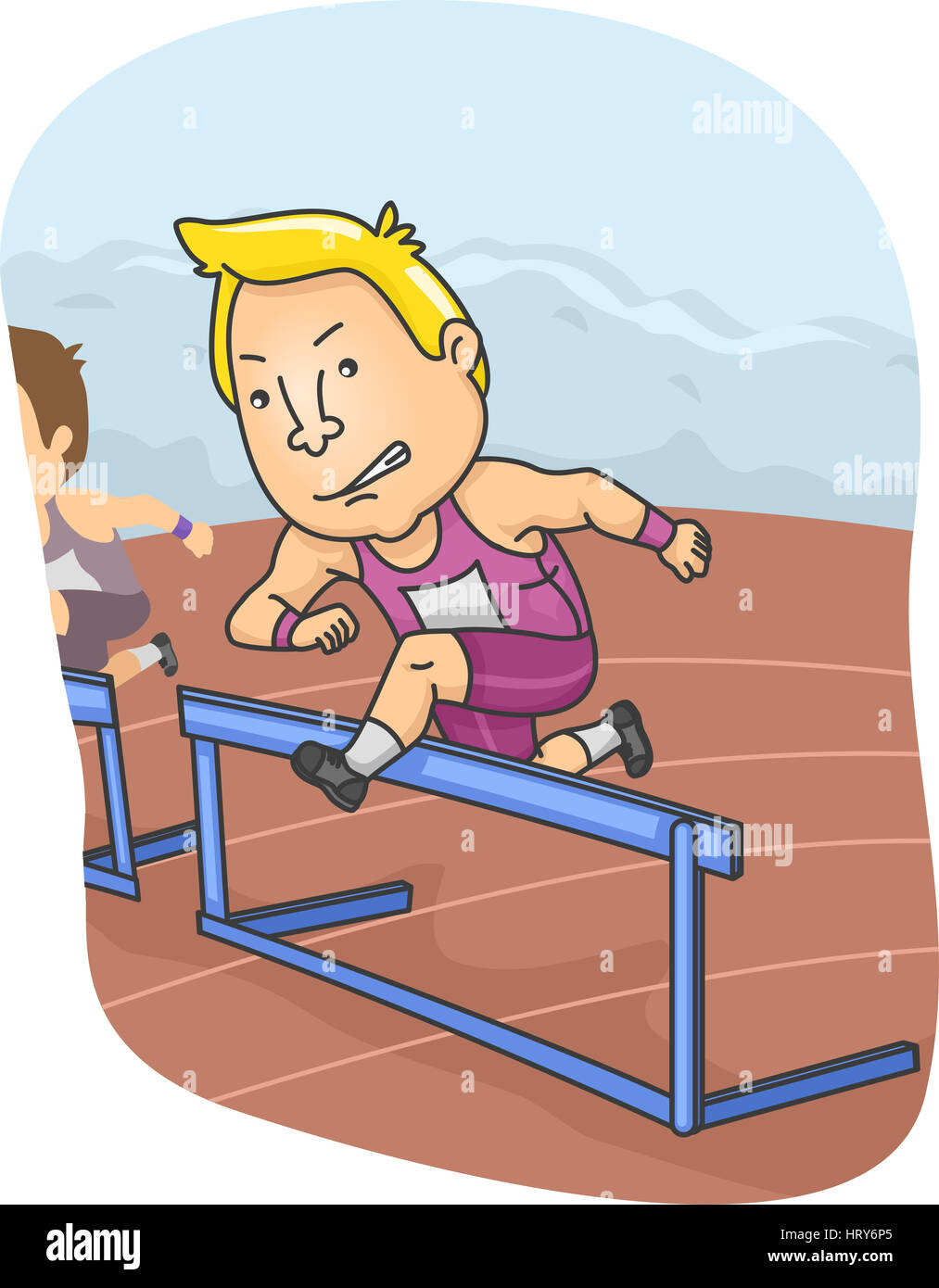 Illustration of a Hurdler Jumping Over a Hurdle Stock Photo - Alamy Illustration of a Hurdler Jumping Over a Hurdle Stock Photo - Alamy