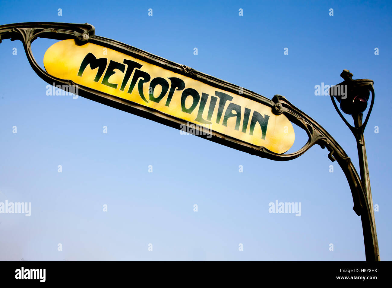 Metro signal. Paris, France, Europe. Stock Photo
