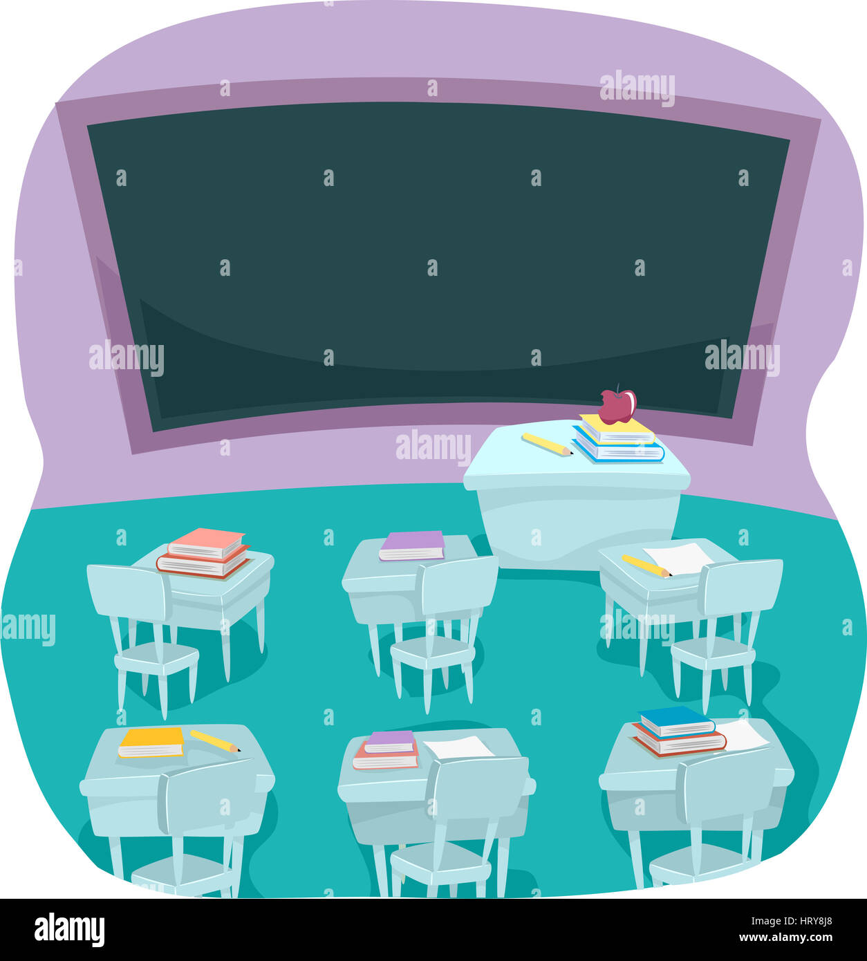 Clipart illustration preschool classroom hi-res stock photography and