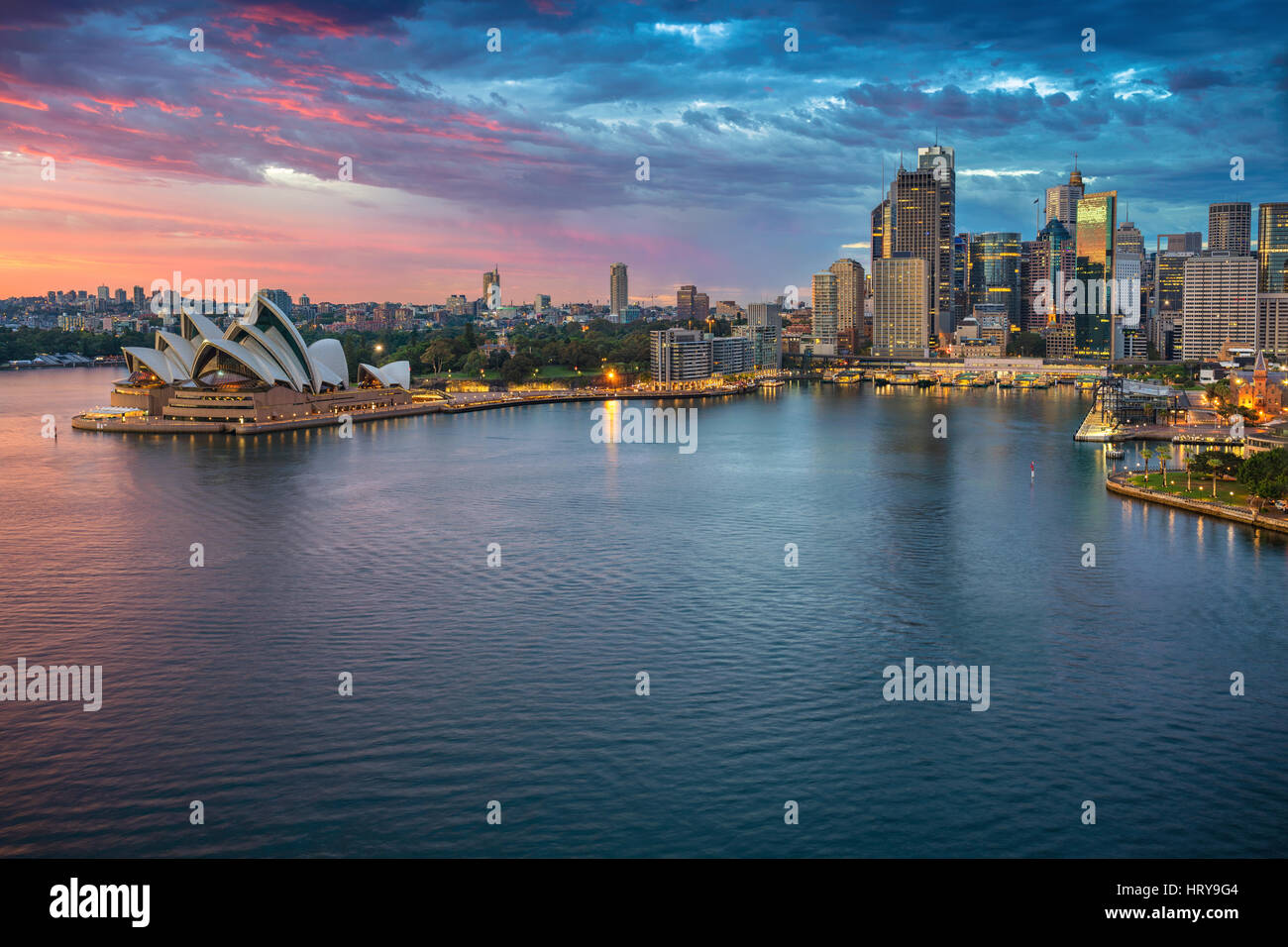 City of Sydney. Cityscape image of Sydney, Australia during sunrise. Stock Photo