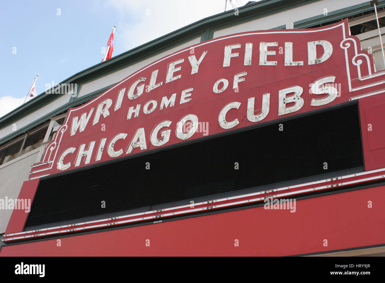 Chicago - Circa September 2008: Wrigley Field Home of Chicago Cubs Stock Photo