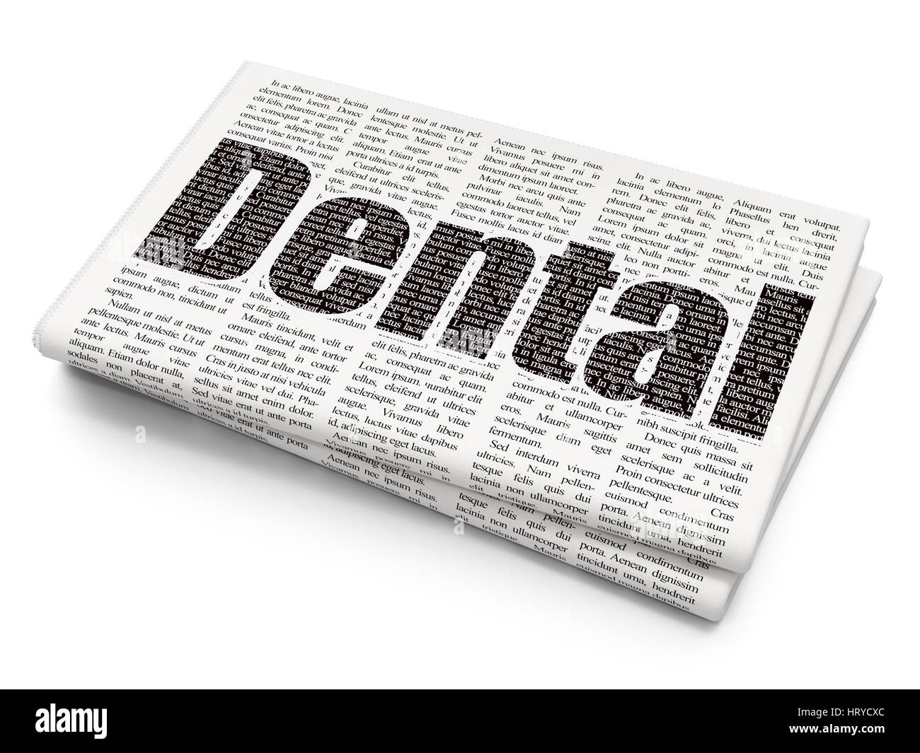 Health concept Dental on Newspaper background Stock Photo Alamy