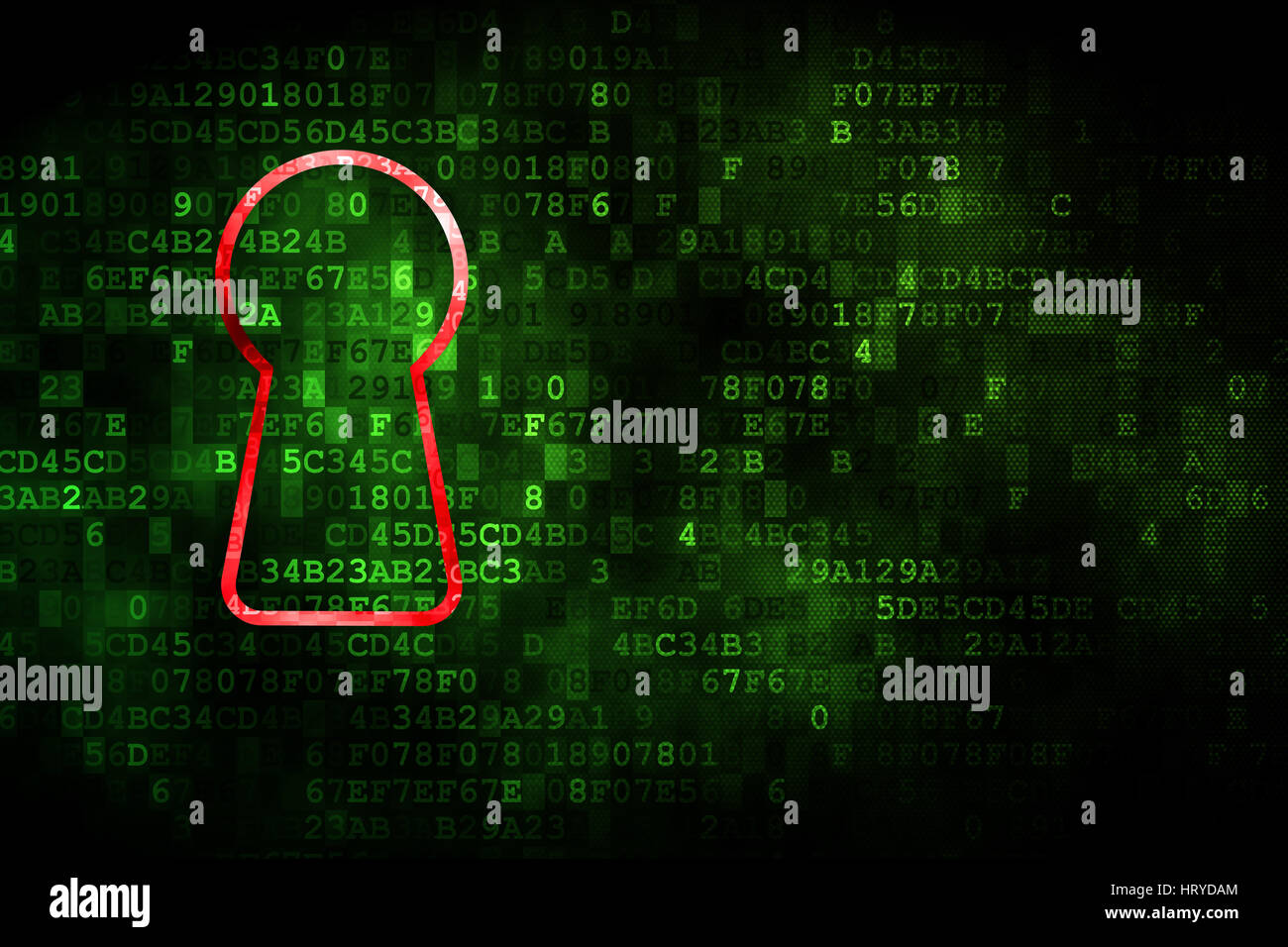 Data concept: Keyhole on digital background Stock Photo - Alamy