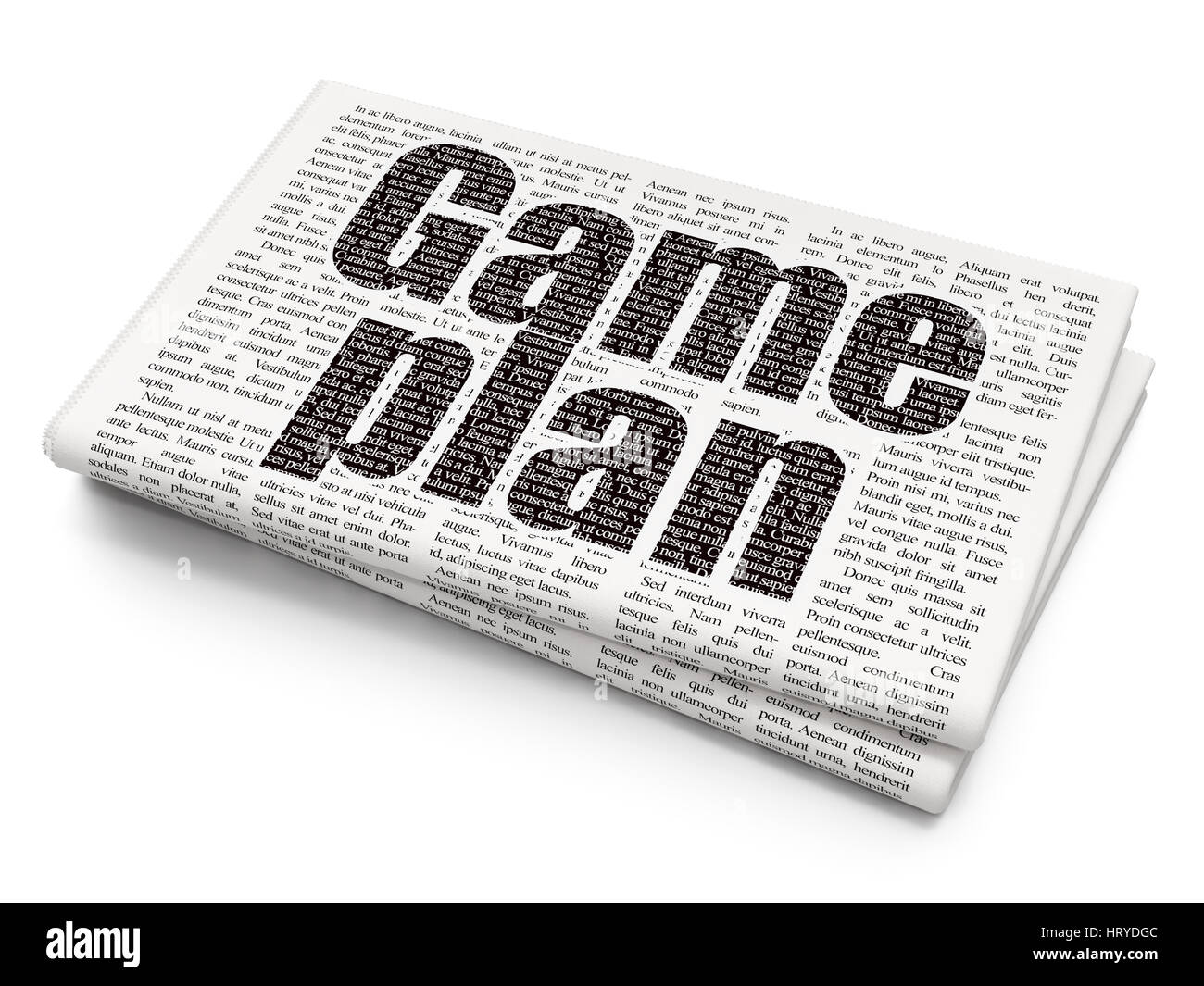 Business concept Game Plan on Newspaper background Stock Photo Alamy