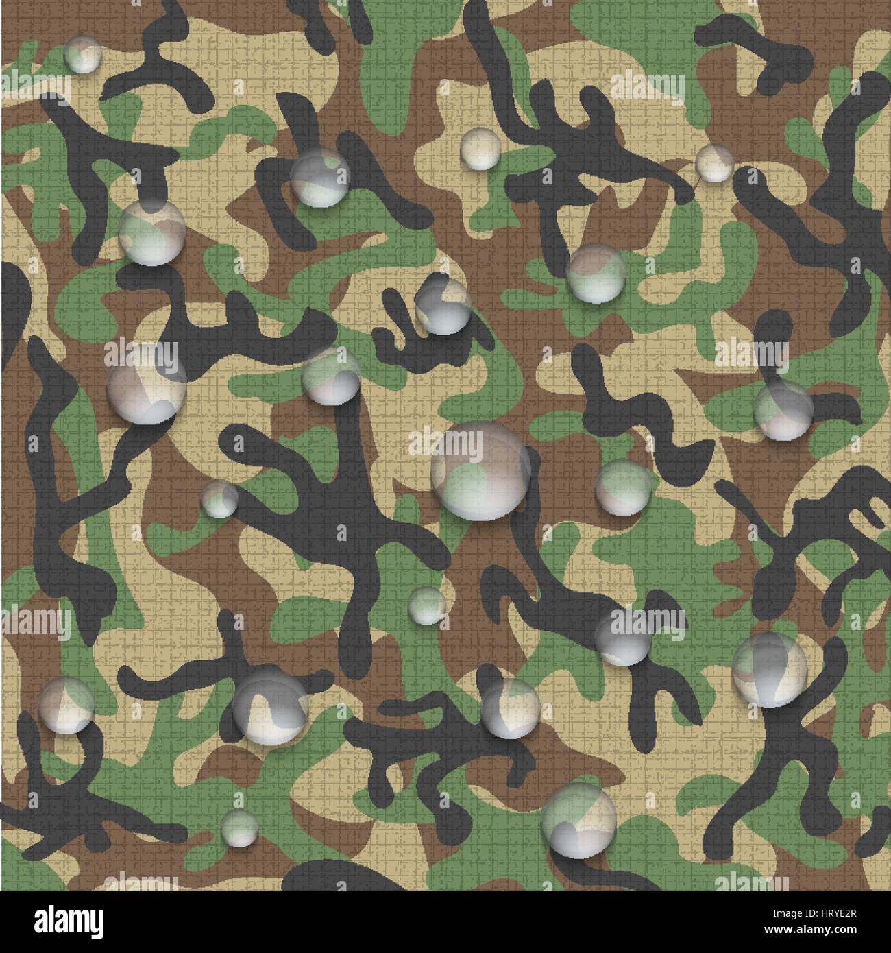 Icon of waterproof camouflage fabric. Stock Vector