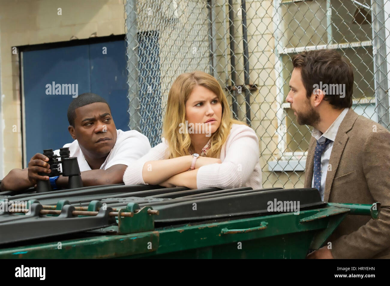 FIST FIGHT 2017 New Line Cinema film with from left: Tracy Morgan, Jillian Bell, Charlie Day Stock Photo
