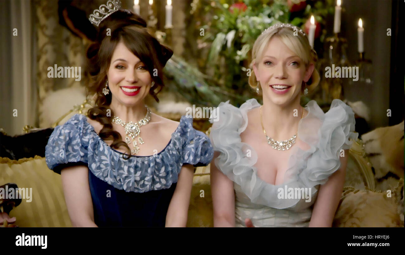 ANOTHER PERIOD Comedy Central TV series with Natasha Leggero at left and Riki Lindhome Stock Photo