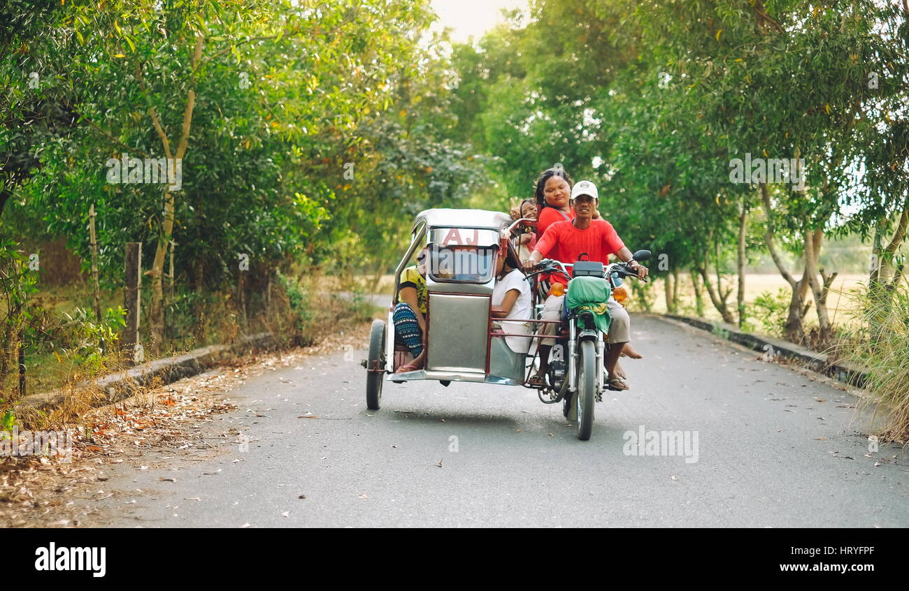 Rural transportation of the provincial people in Asia Iba, Zambales, Philippines 03.26.2015 Stock Photo