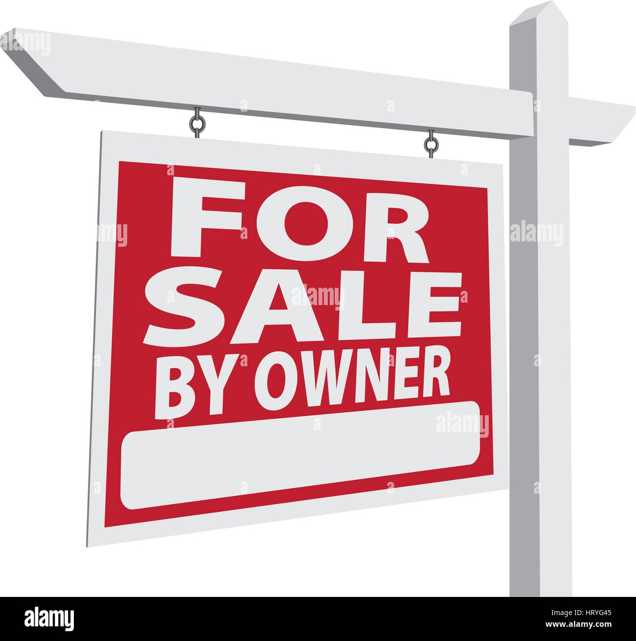 For Sale By Owner Vector Real Estate Sign Ready For Your Own Message