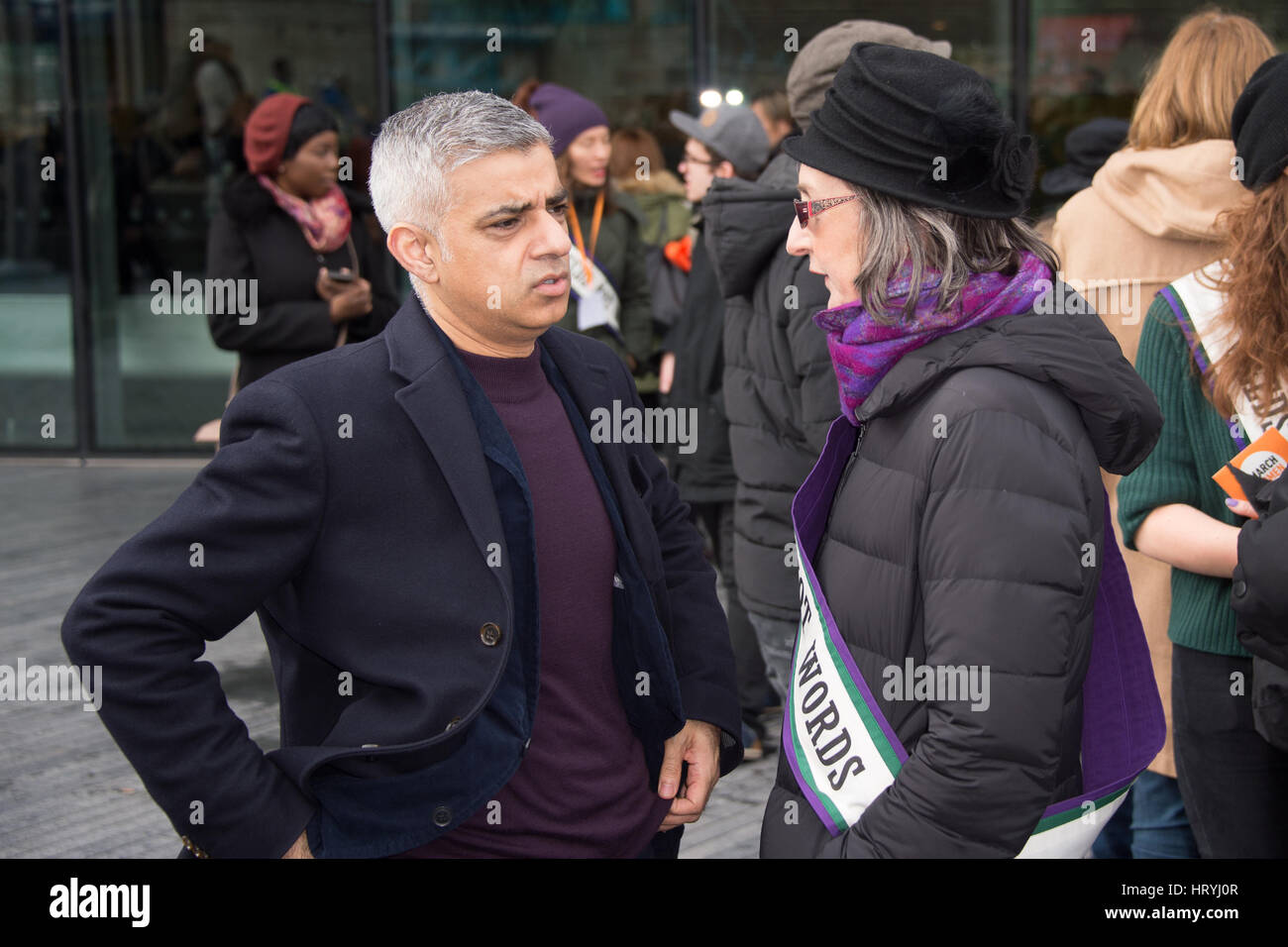 London, UK. 05th Mar, 2017. Celebs and the public attend the March 4 Women 2017 starting at the Scoop, London. Credit: Alan D West/Alamy Live News Stock Photo