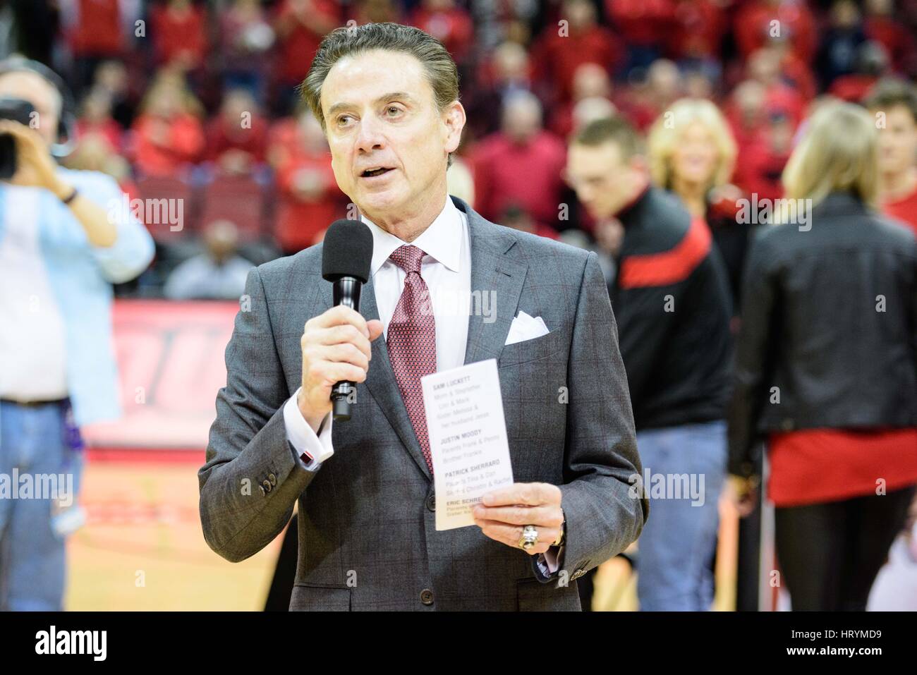 Louisville head coach rick pitino hires stock photography and images