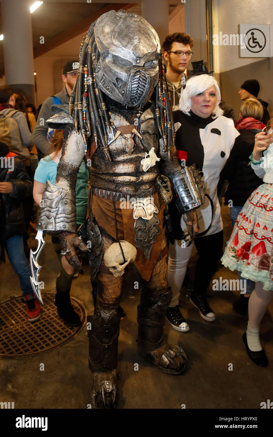 Brussels Belgium. 5th Mar 2017. A cosplayer poses at Made in