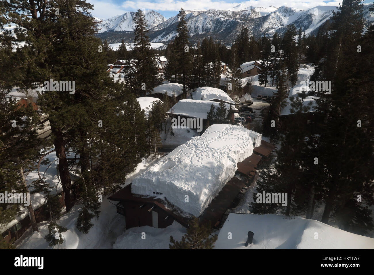 Mammoth Lakes California Usa 4th Mar 2017 View From The