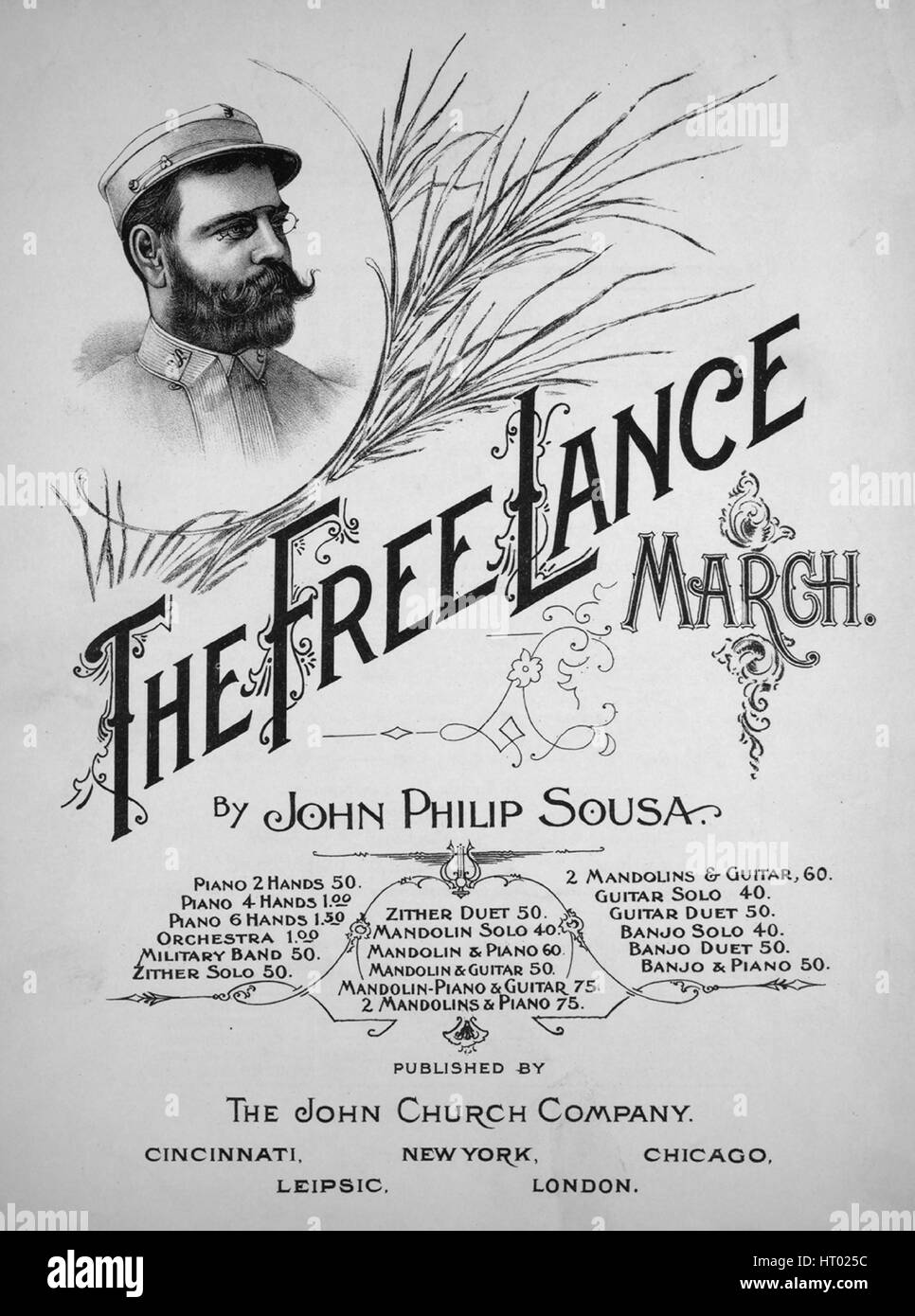 Sheet music cover image of the song the free lance march with