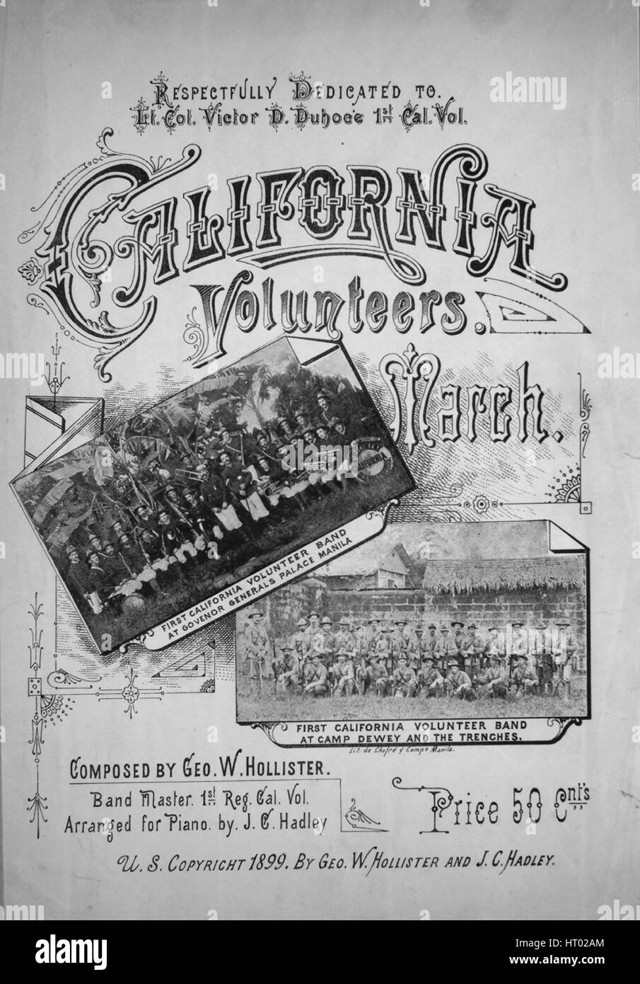 Sheet music cover image of the song 'California Volunteers March