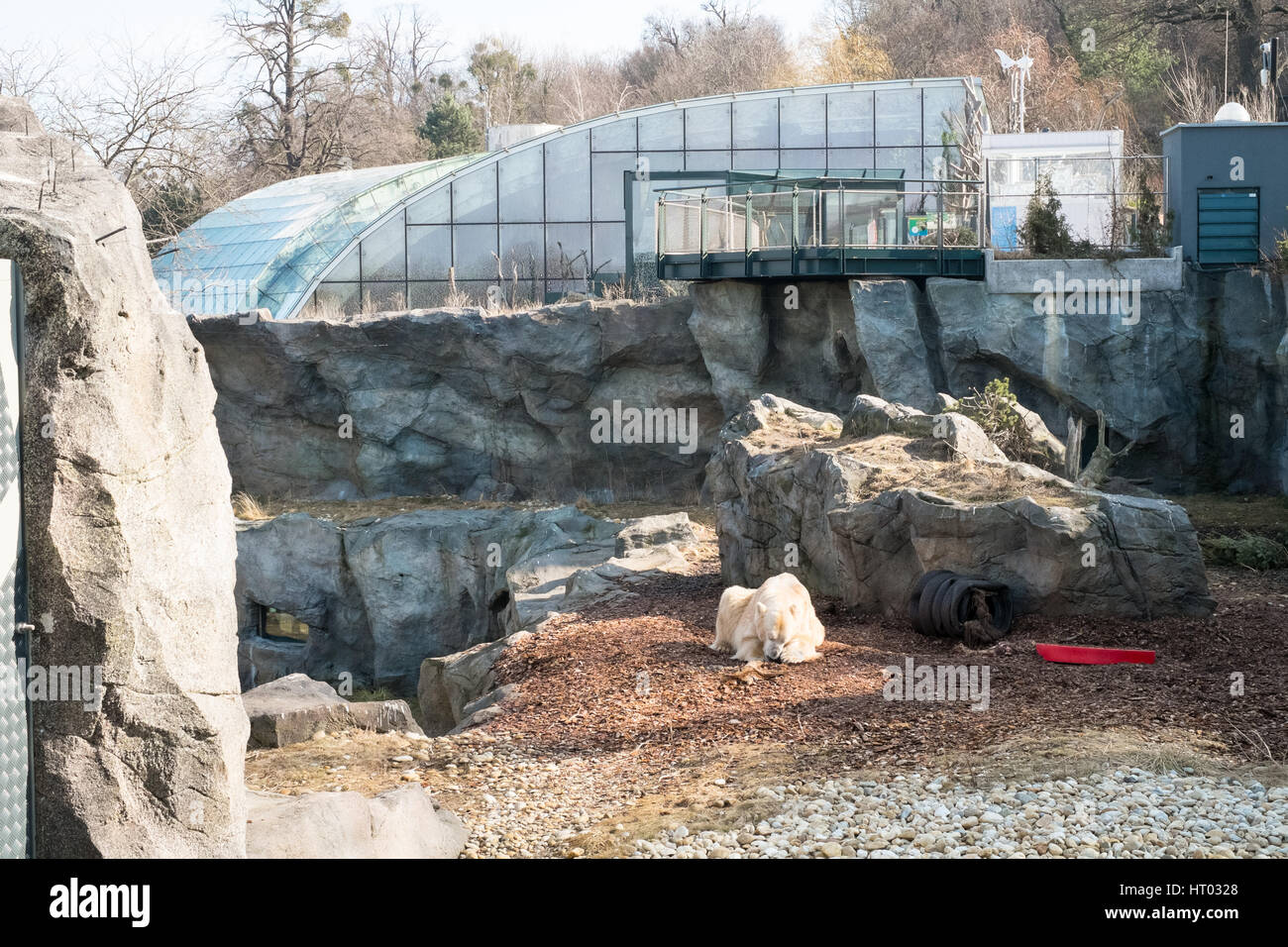 Polar Bear enclosure, Vienna Zoo, Tierpark Schoenbrunn, Vienna, Austria