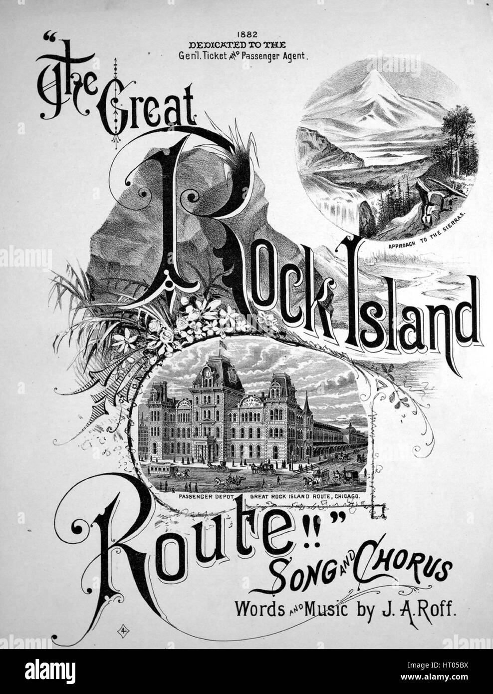 Sheet Music Cover Image Of The Song The Great Rock Island Route Stock Photo Alamy