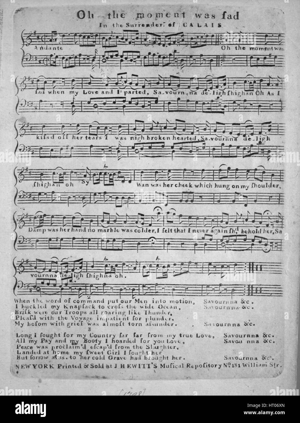 Sheet music cover image of the song 'Oh the moment was sad In The