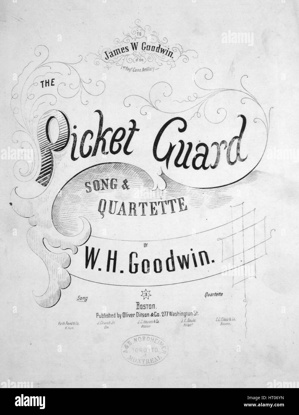 Picket Guard Sheet music cover image of the song 'The Picket Guard Song', with ...
