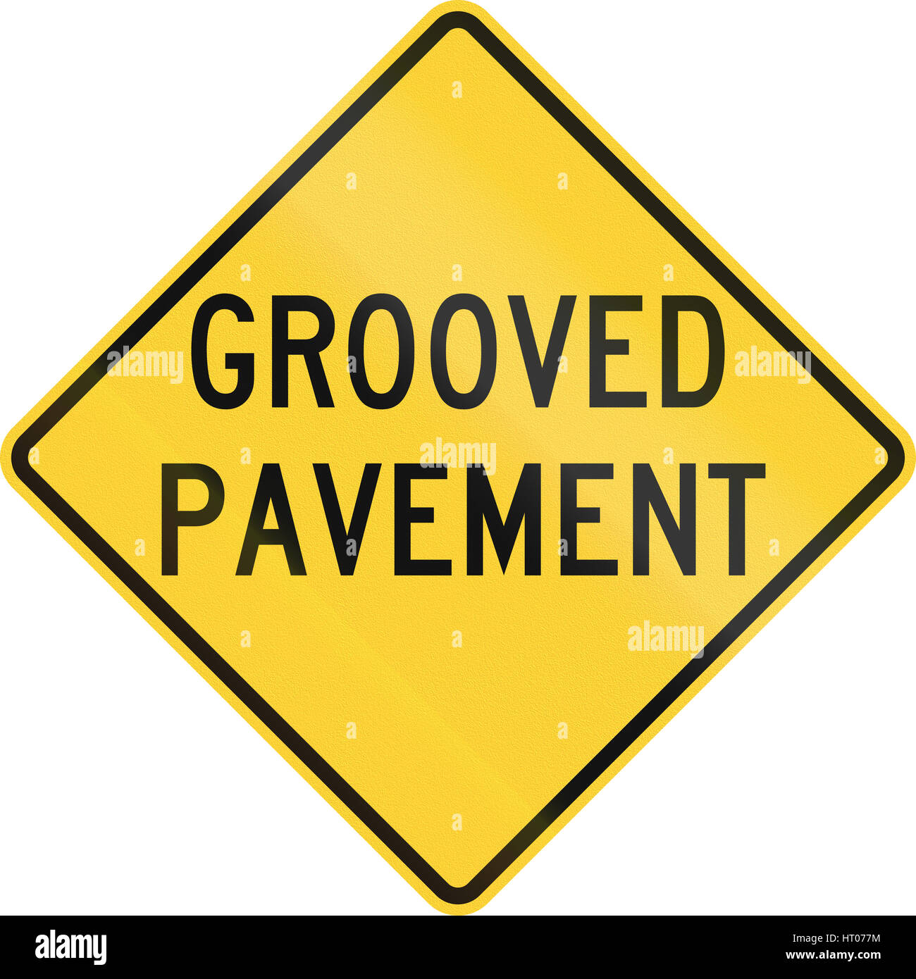 United States MUTCD road sign Grooved pavement Stock Photo Alamy
