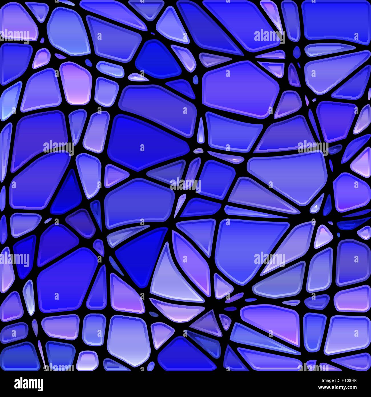 abstract vector stained-glass mosaic background - bright blue Stock ...