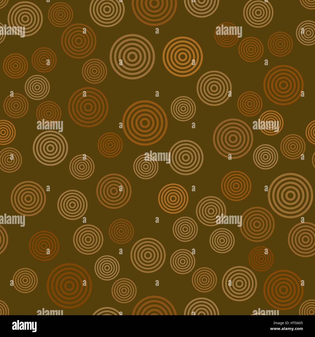 vector seamless pattern - concentric chaotic brown circles Stock Vector ...