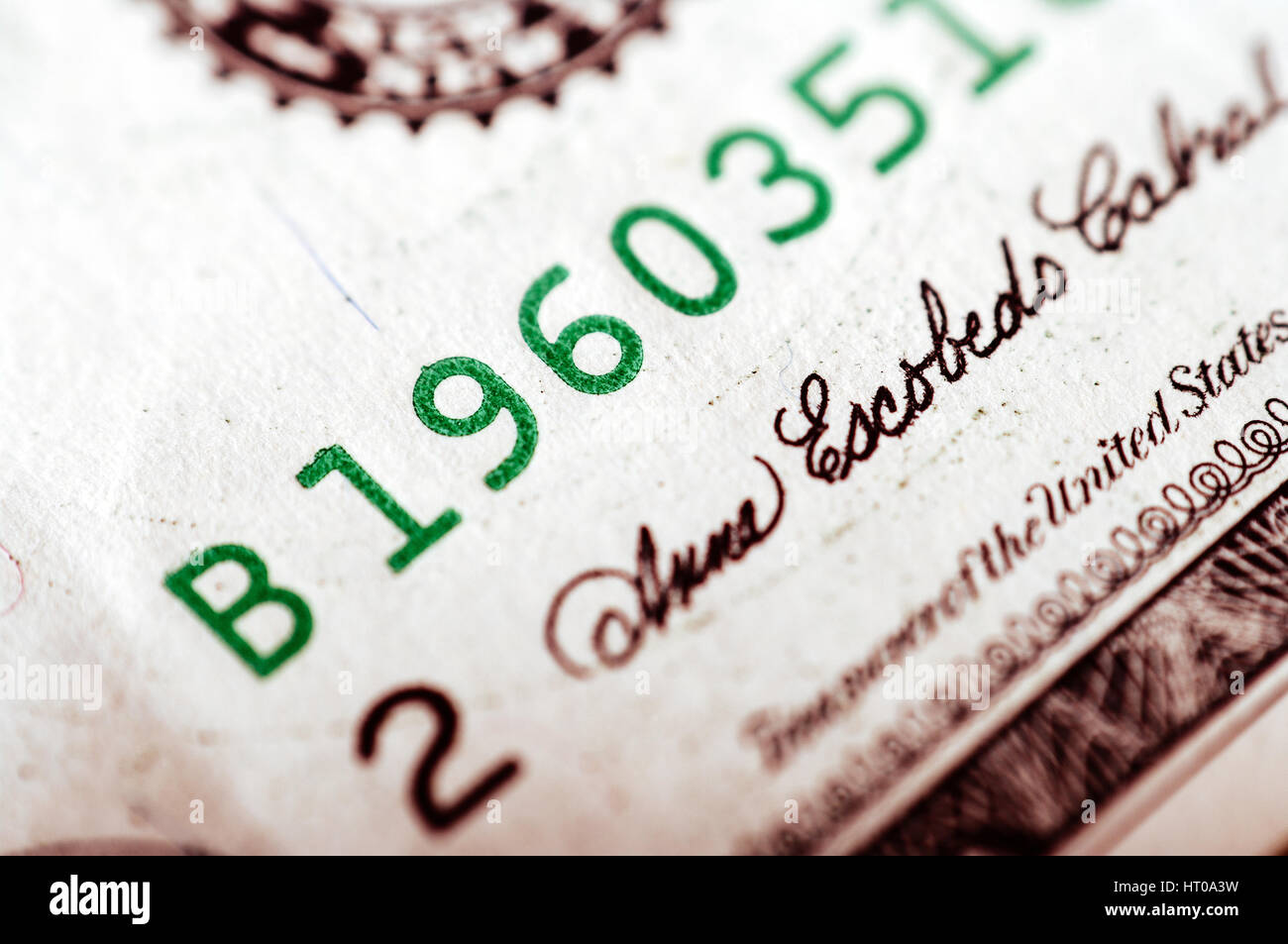 Macro photograph of a one dollar bill Stock Photo - Alamy