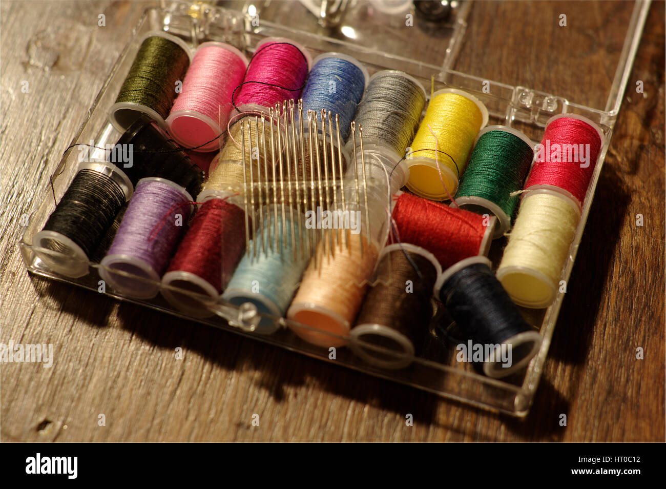 Portable sewing kit Stock Photo Alamy