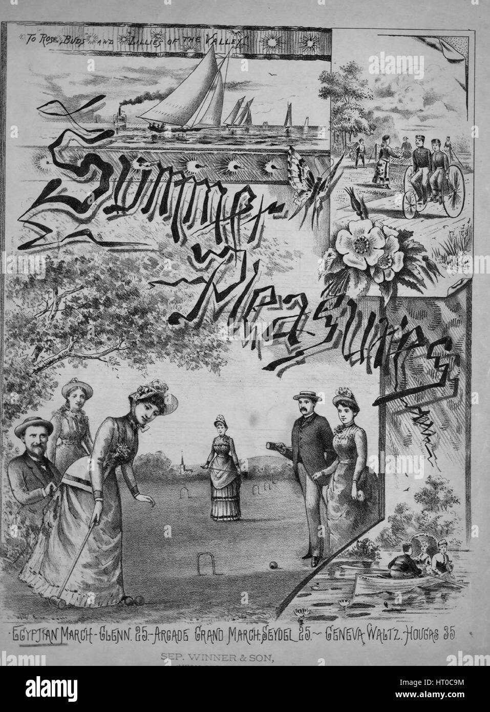 Sheet music cover image of the song 'Summer Pleasures Egyptian March
