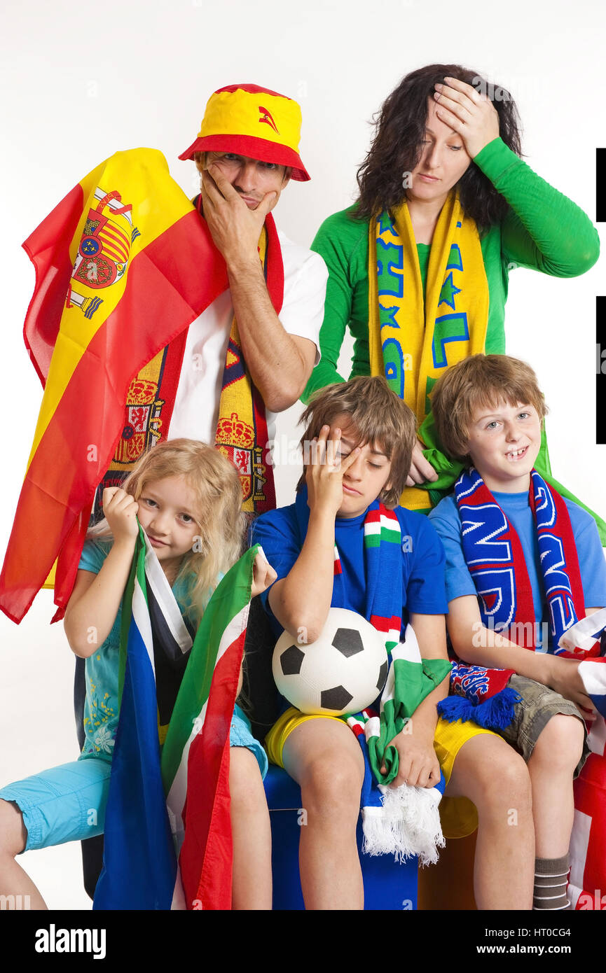 Fu?ballfans, Fu?ball-WM - soccer fans Stock Photo