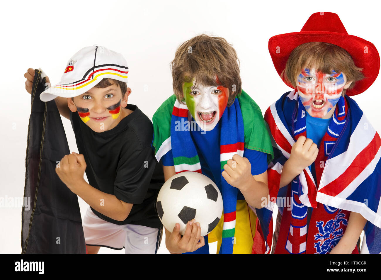 Fu?ballfans, Fu?ball-WM - soccer fans Stock Photo