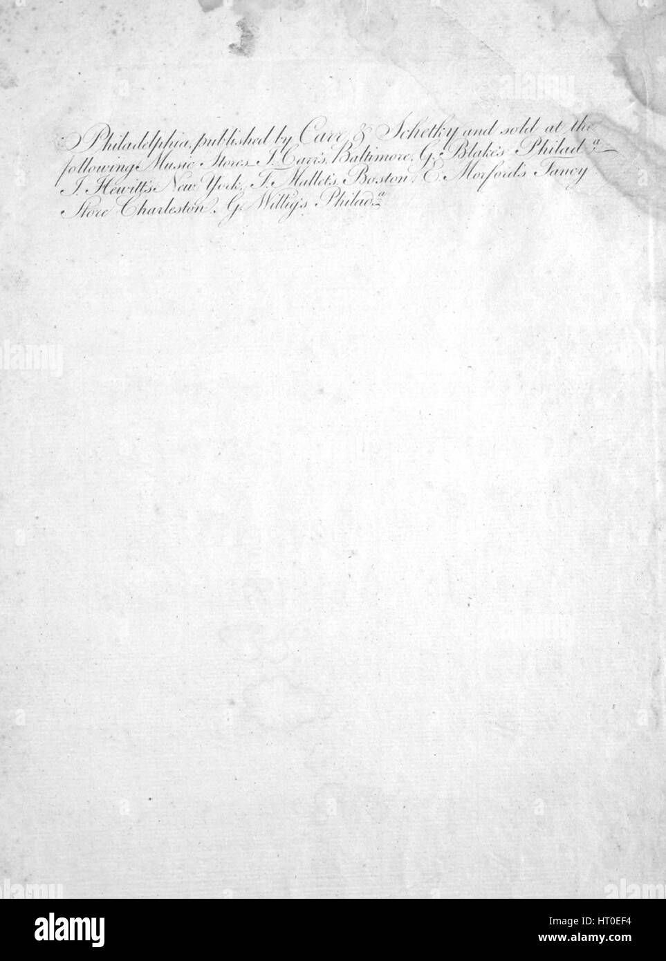 Old Sheet Music Black And White Stock Photos Images Page 15 Alamy