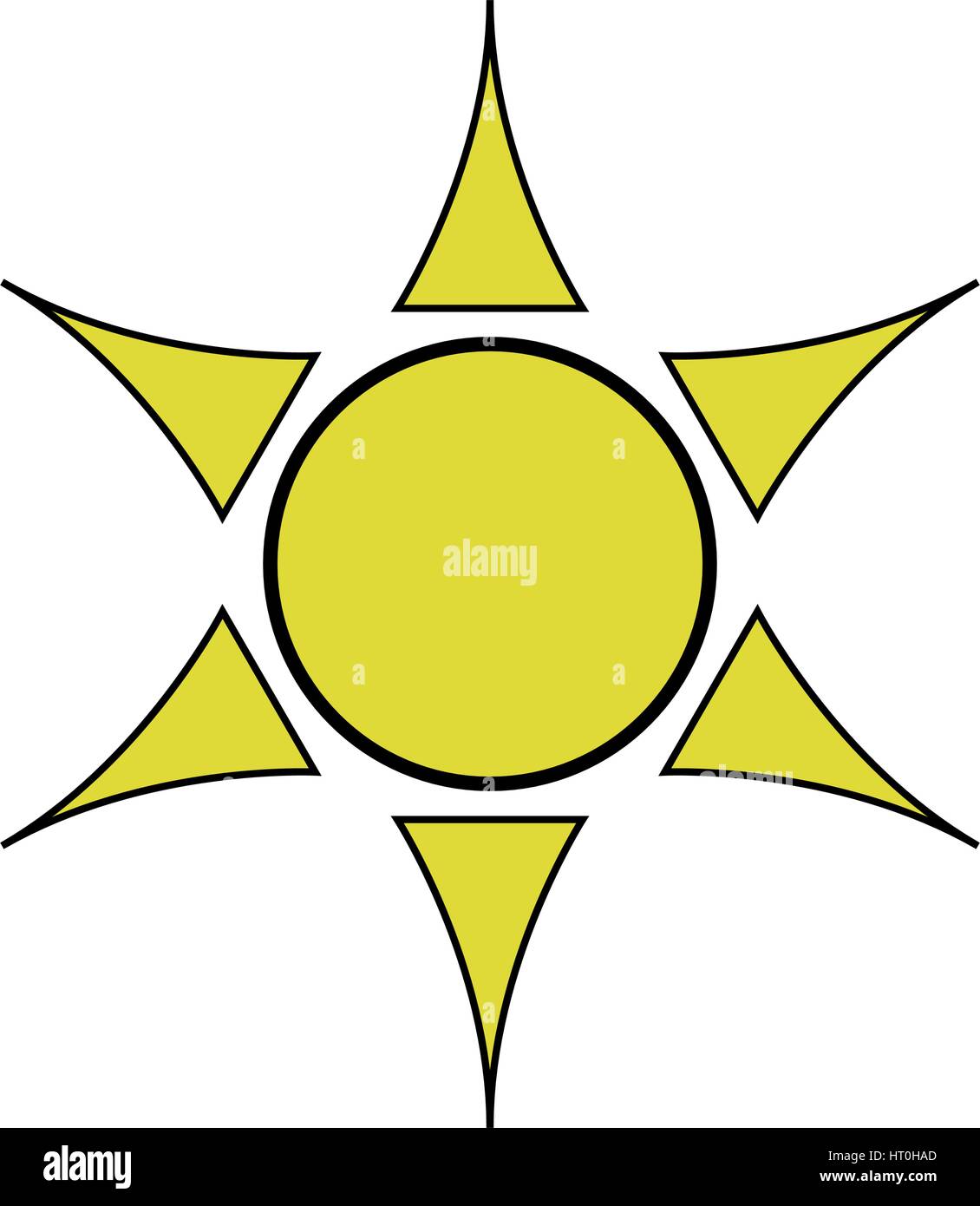 sun icon illustrated on a white background in vector Stock Vector Image ...