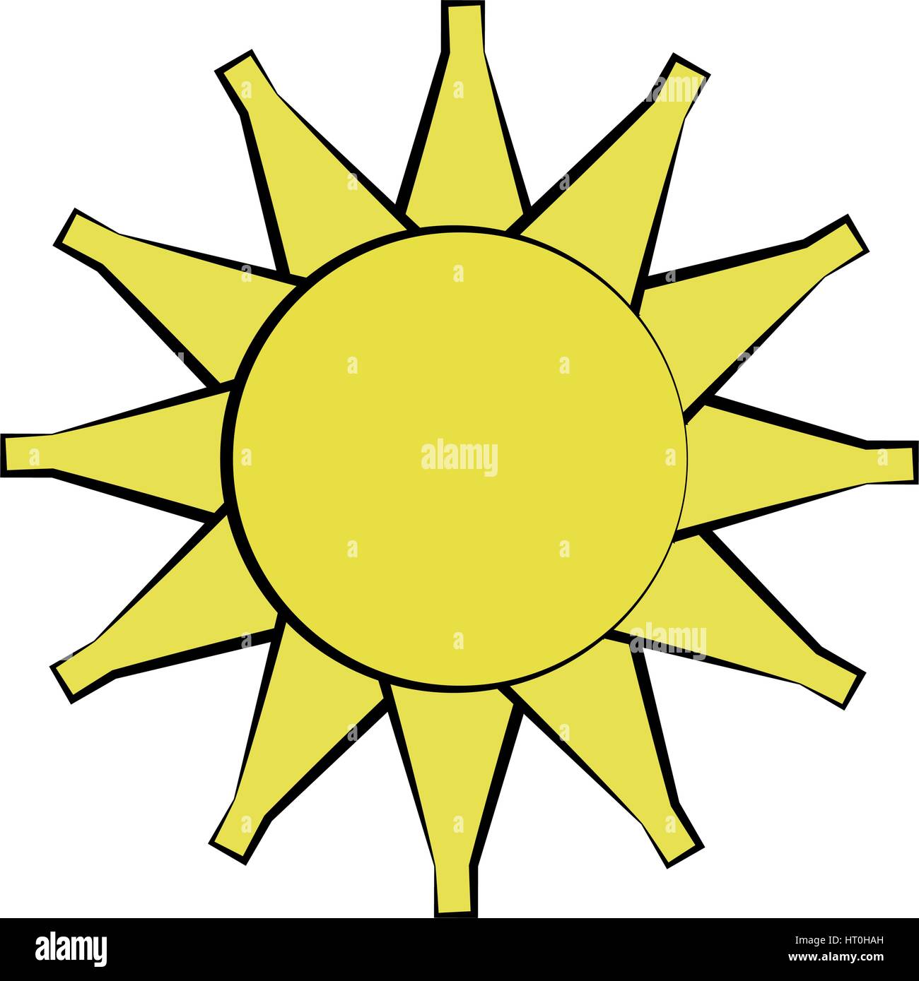 sun icon illustrated on a white background in vector Stock Vector Image ...