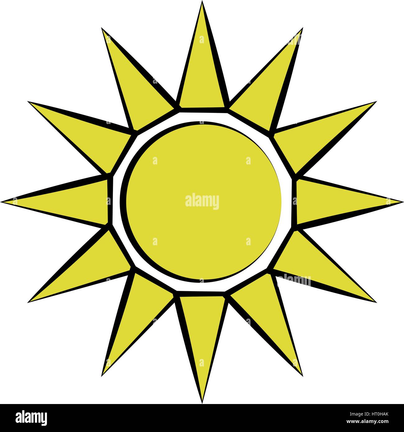 sun icon illustrated on a white background in vector Stock Vector Image ...