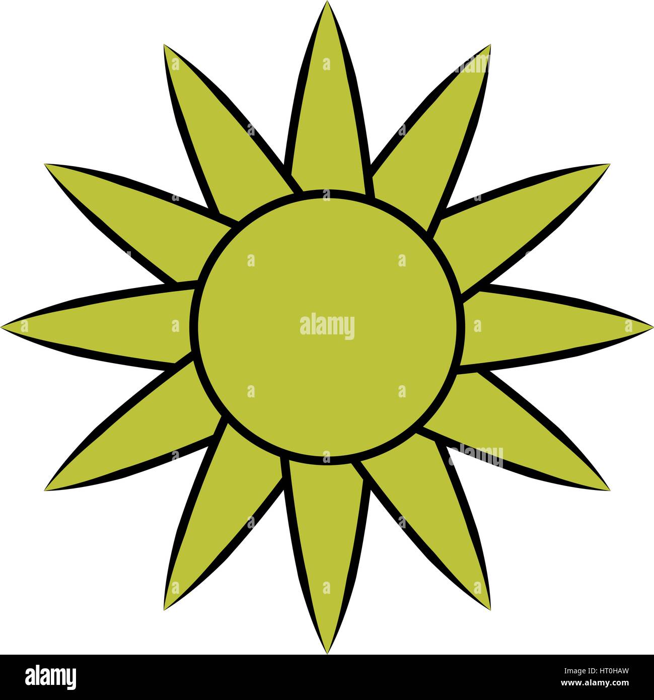 sun icon illustrated on a white background in vector Stock Vector Image ...