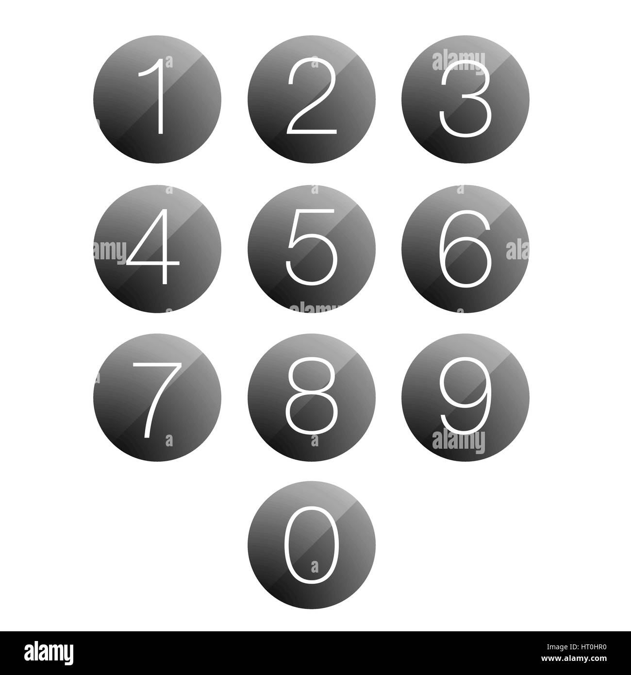 Number set button vector Stock Vector Image & Art - Alamy