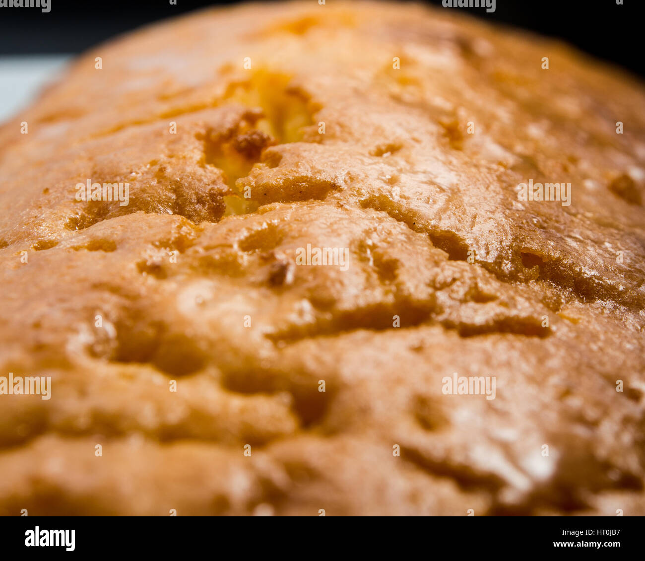 close up of rustic home made cake Stock Photo