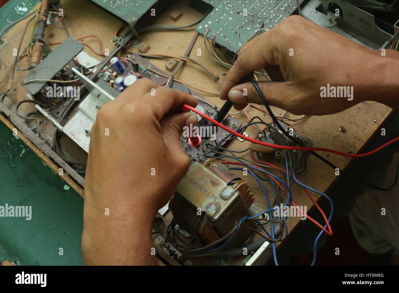 Repair and diagnostic electronics device Stock Photo Alamy