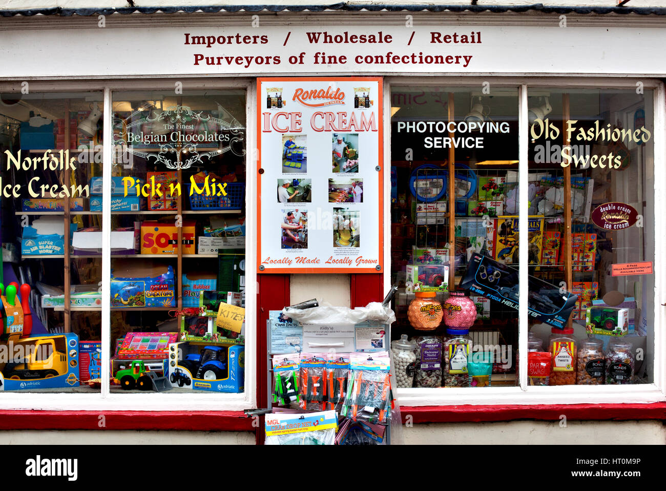 Sweet shop, Wells-next-the-sea, Norfolk, England. Stock Photo