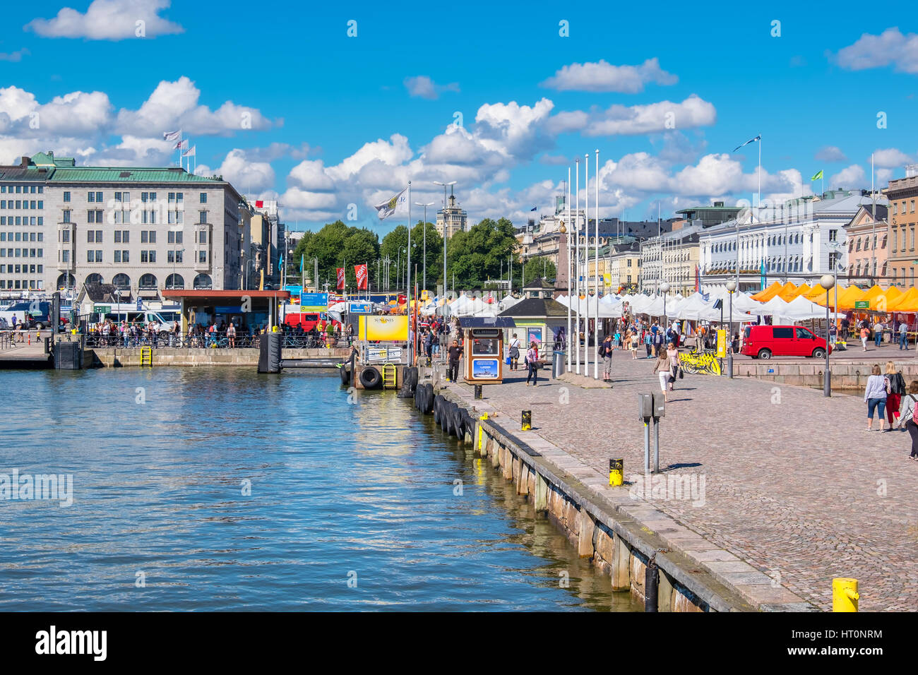 Harbour and quayside. Helsinki, Finland, EU Stock Photo