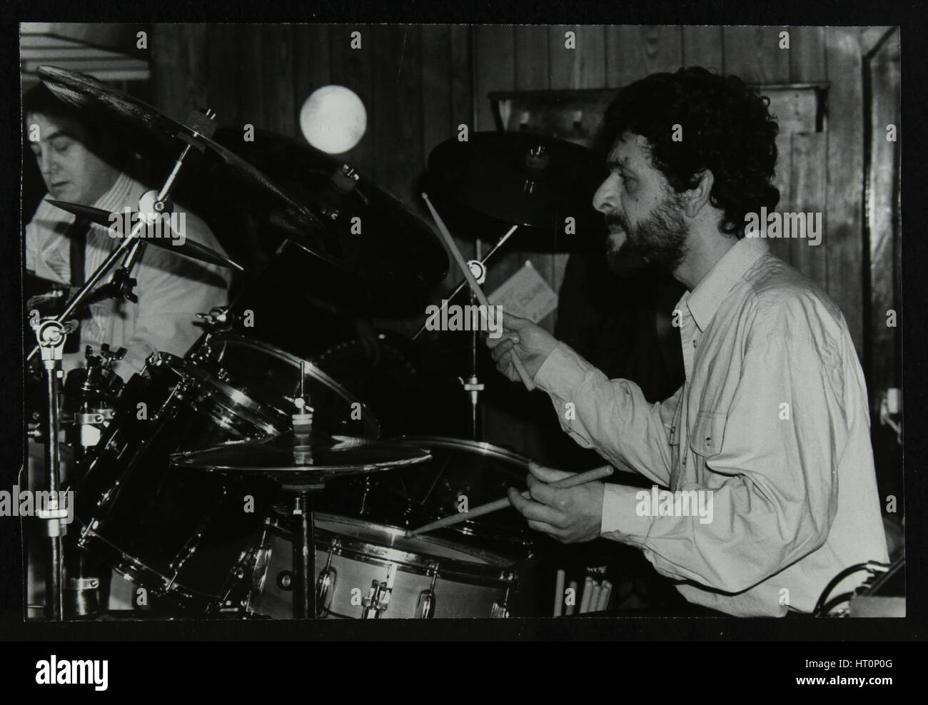 Drummer Simon Morton playing at the Torrington Jazz Club, Finchley