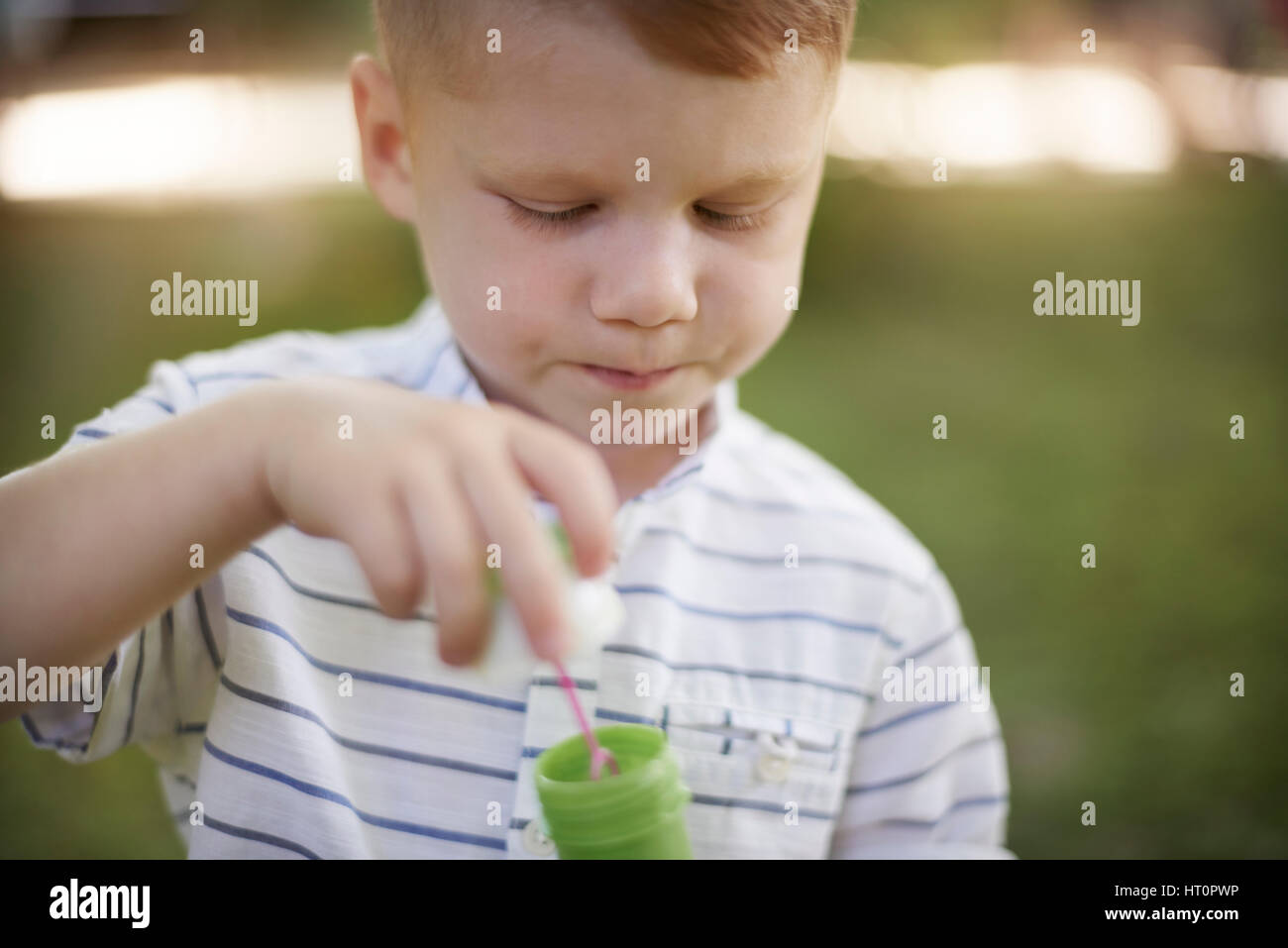 Little boy playing on the fresh air Stock Photo Alamy