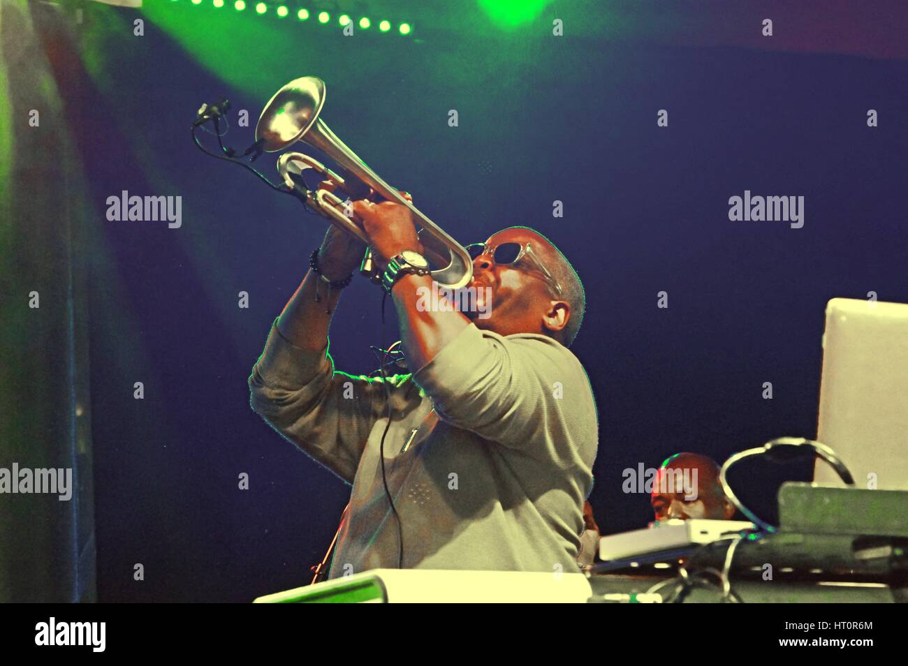 Terence Blanchard, Love Supreme Jazz Festival, Glynde Place, East Sussex, 2015.  Artist: Brian O'Connor. Stock Photo