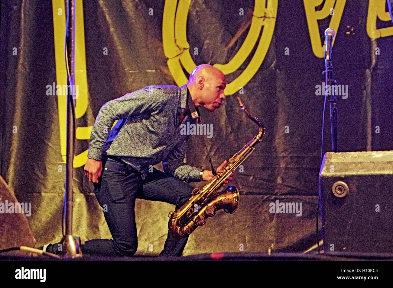 Joshua Redman, Love Supreme Jazz Festival, Glynde Place, East Sussex, 2015. Artist: Brian O'Connor. Stock Photo