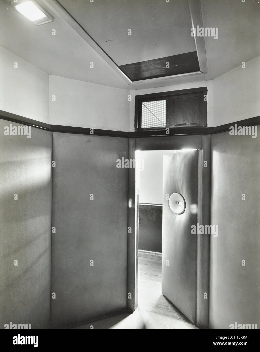 Padded room, Saint Ebba's Hospital, Surrey, 1938. Artist: Unknown. Stock Photo