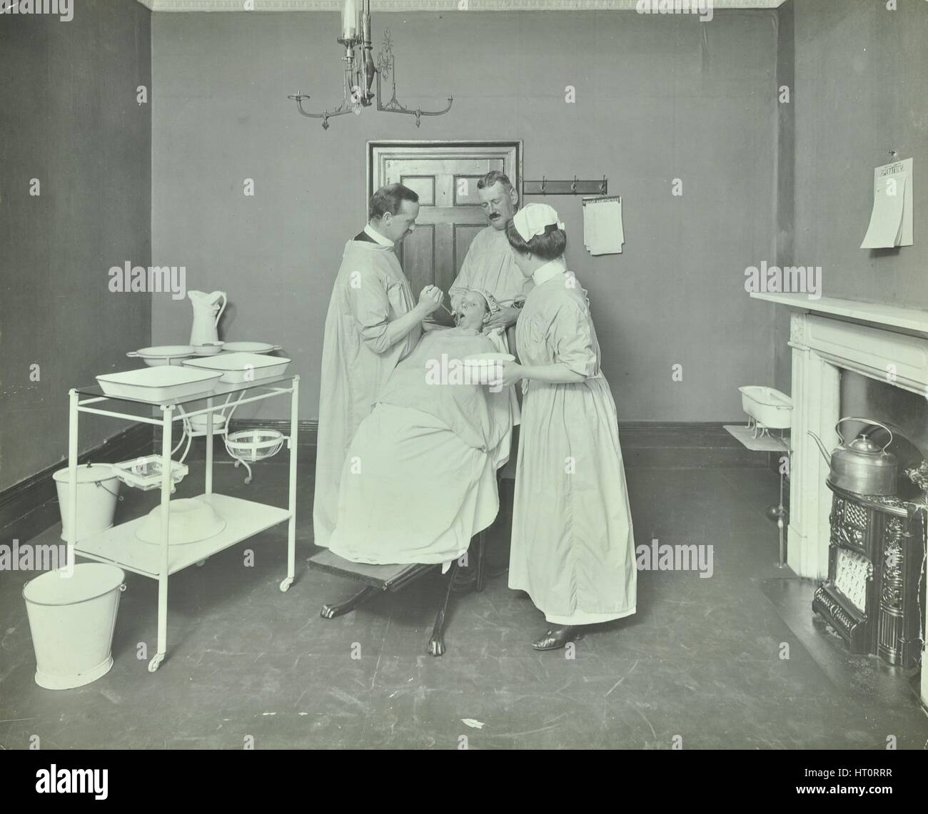 Operation Room, Woolwich School Treatment Centre, London, 1914. Artist: Unknown. Stock Photo