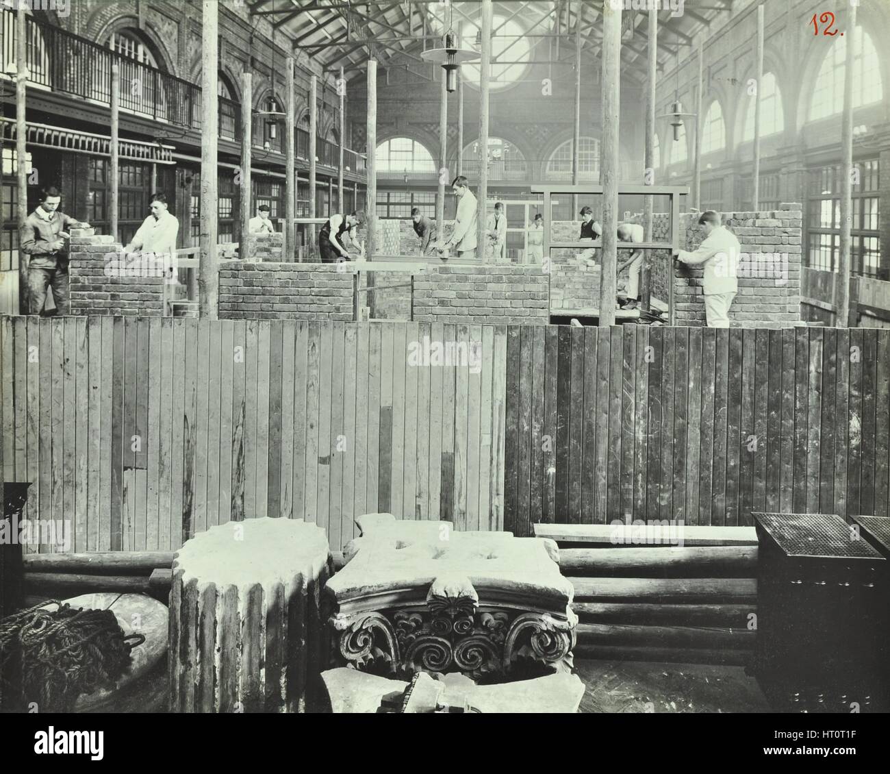 Building class, School of Building, Brixton, London, 1911. Artist: Unknown. Stock Photo